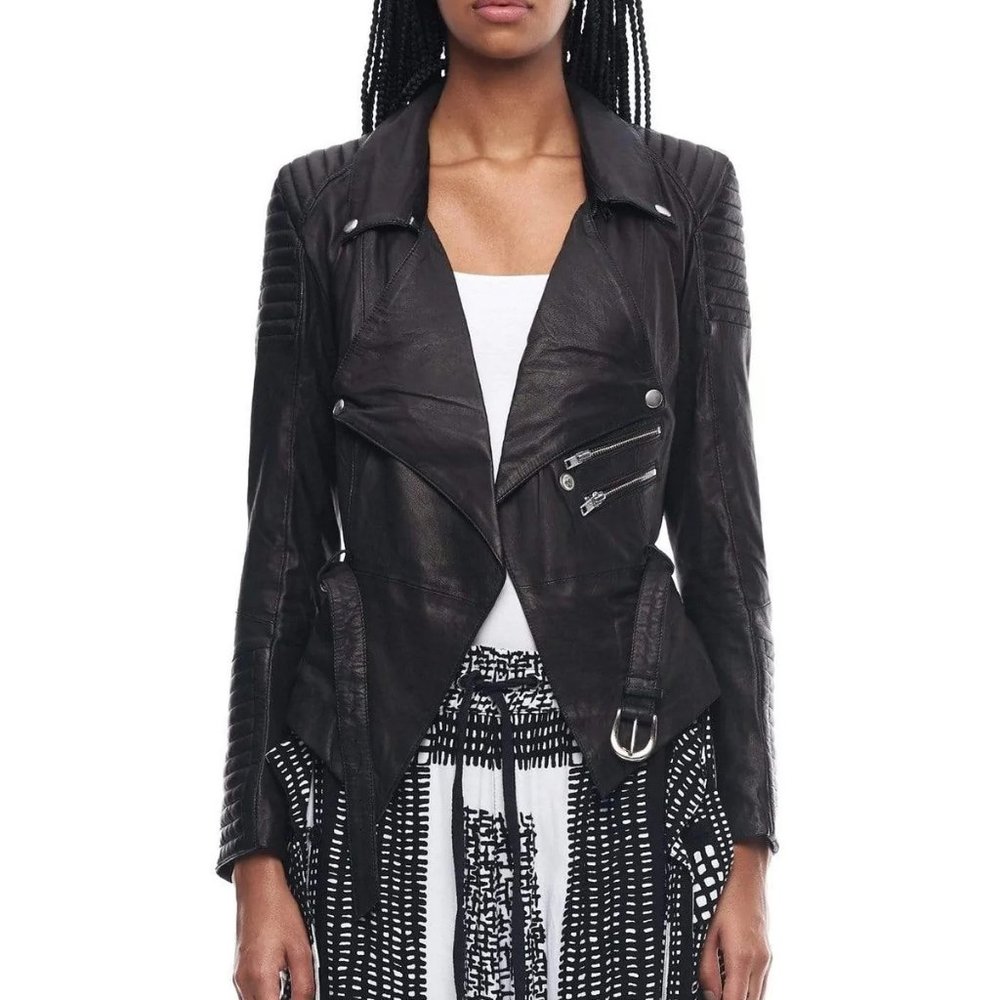 JONNY COTA DRAPED MOTORCYCLE JACKET M